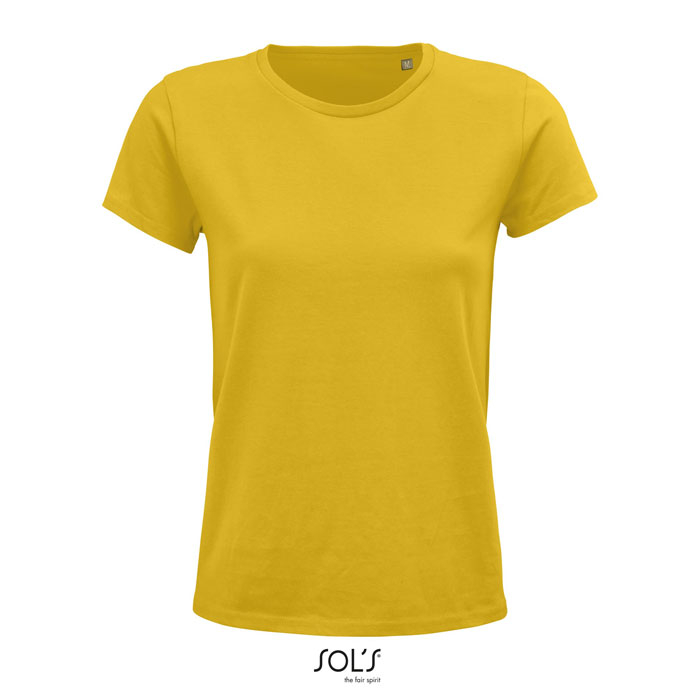 Tshirt femme coton bio publicitaire 150g - CRUSADER Jaune 1